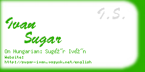 ivan sugar business card